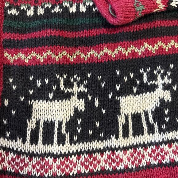 Tiara International VTG Fair Isle Christmas Cardigan Sweater SZ S Zip Up Holiday - Picture 8 of 8